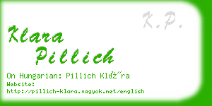 klara pillich business card